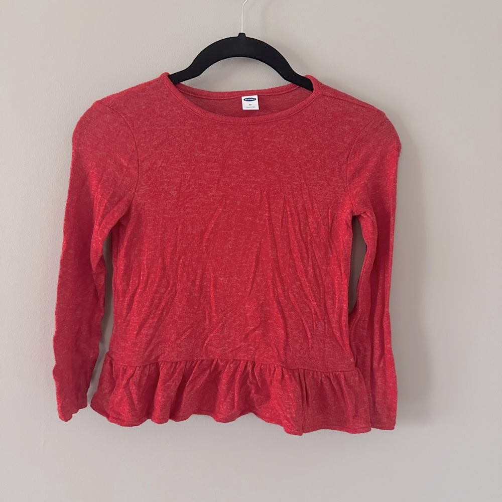 Old navy 5t red peplum top